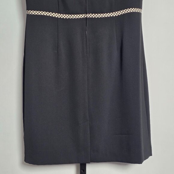 Danny & Nicole Dress Size 18 Plus Size Black Sleeveless Sheath Career Work Geome - Picture 6 of 7